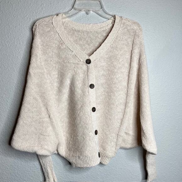 Ruby Moon NEW Button Back Sweater Oatmeal Size X-Small - Picture 5 of 10